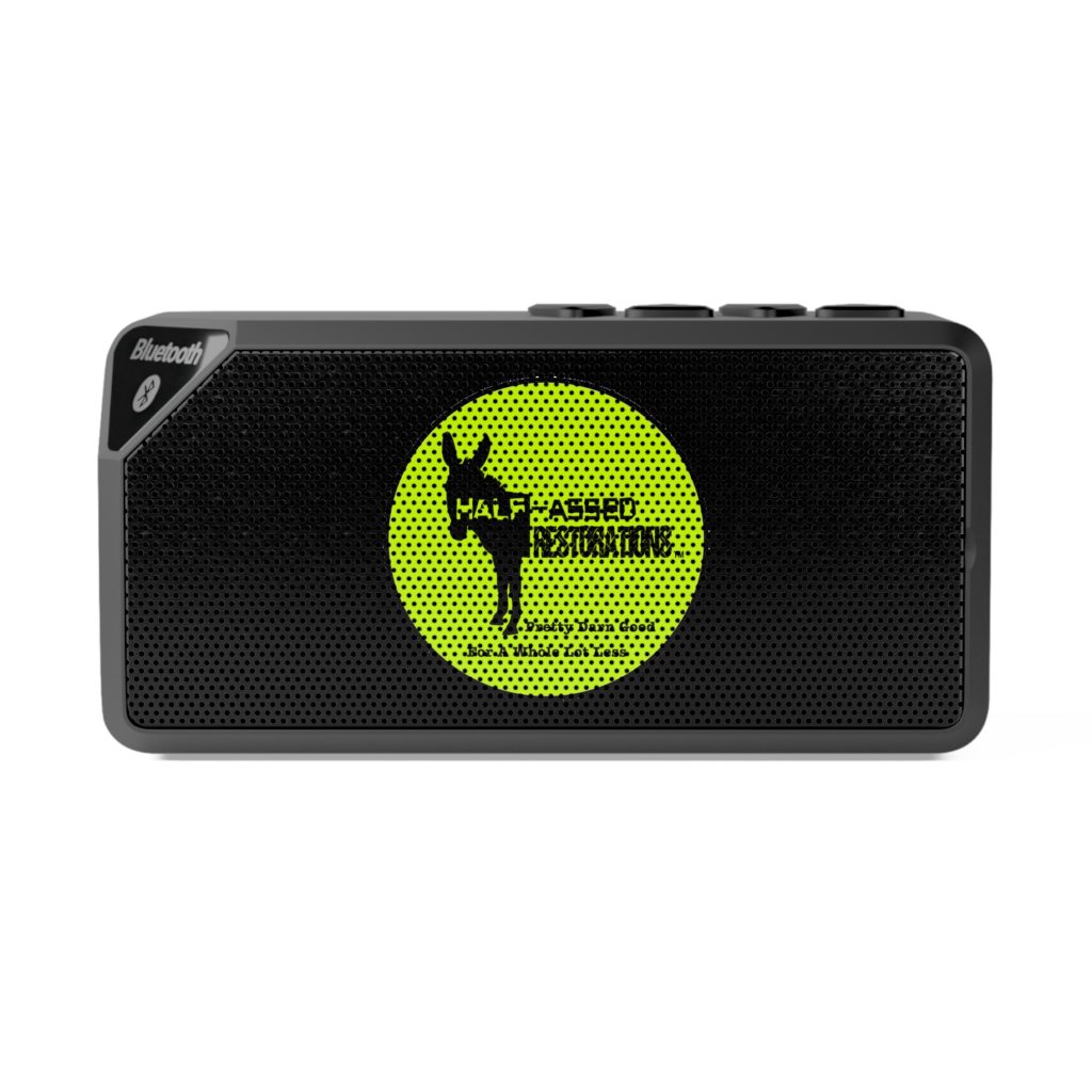 half assed restorations bluetooth speaker stylish portable music player perfect gift for music lovers garage and home party essential tech gadgets